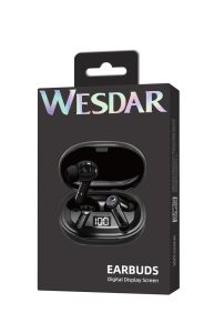 Wesdar TWS662 Wireless Earbuds with Bluetooth 5.3, Noise Reduction, Touch Control, Digital LED Display