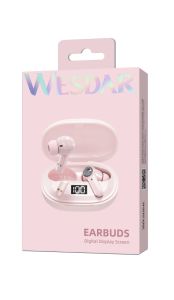 Wesdar TWS662 Wireless Earbuds with Bluetooth 5.3, Noise Reduction, Touch Control, Digital LED Display