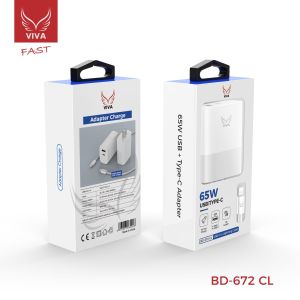 USB-C+USB-A 65W HOUSE ADAPTER + IPHONE CABLE