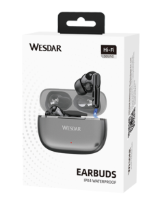 WESDAR TWS in Ear Earphones HD Voice Gaming Earbuds Gunmetal V5.4